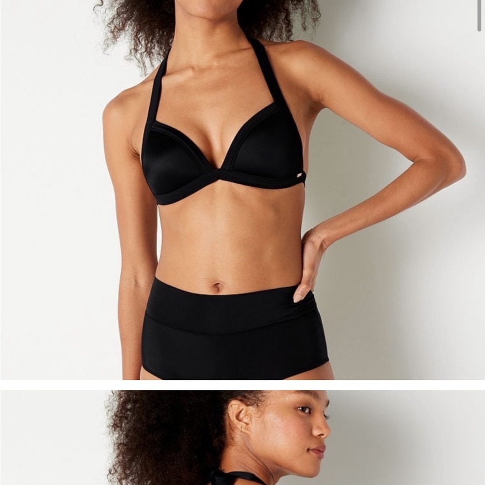 Black Halter Bikini Top